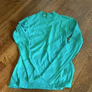 Under Armour fitted shirt. Size Large mint green in color.